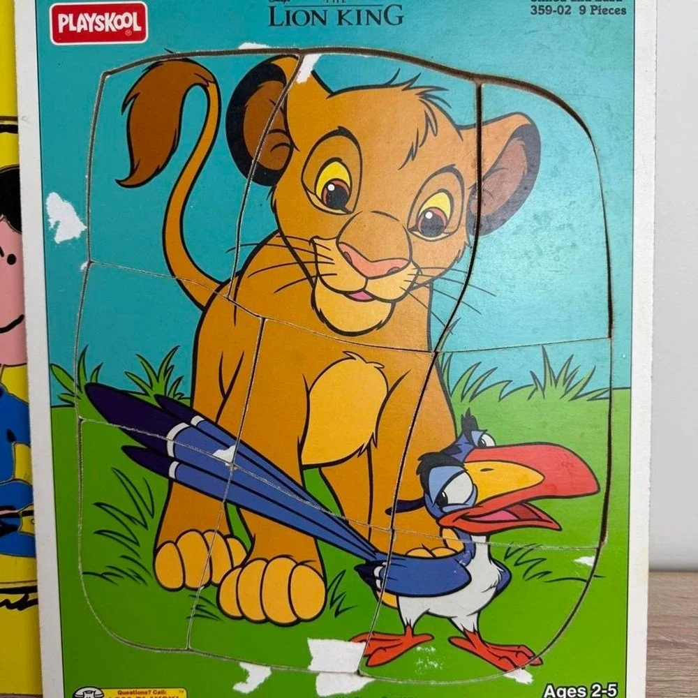 Vintage Puzzle Set Sesame Street Peanuts Lion King